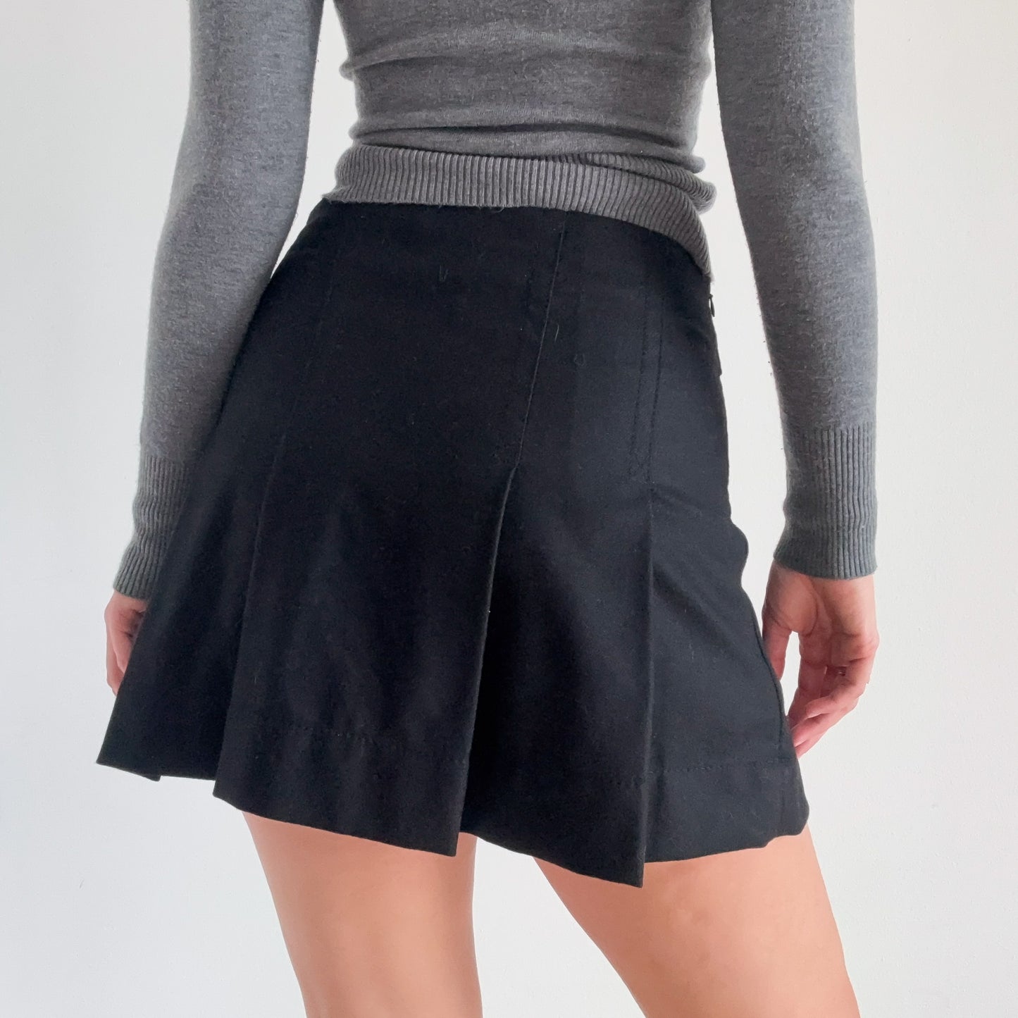 Y2K Gap Wool Pleated Mini Skirt / SZ 4