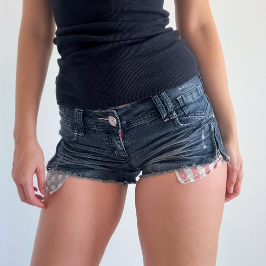Y2K Dark Denim Cutoff Shorts / SZ 4