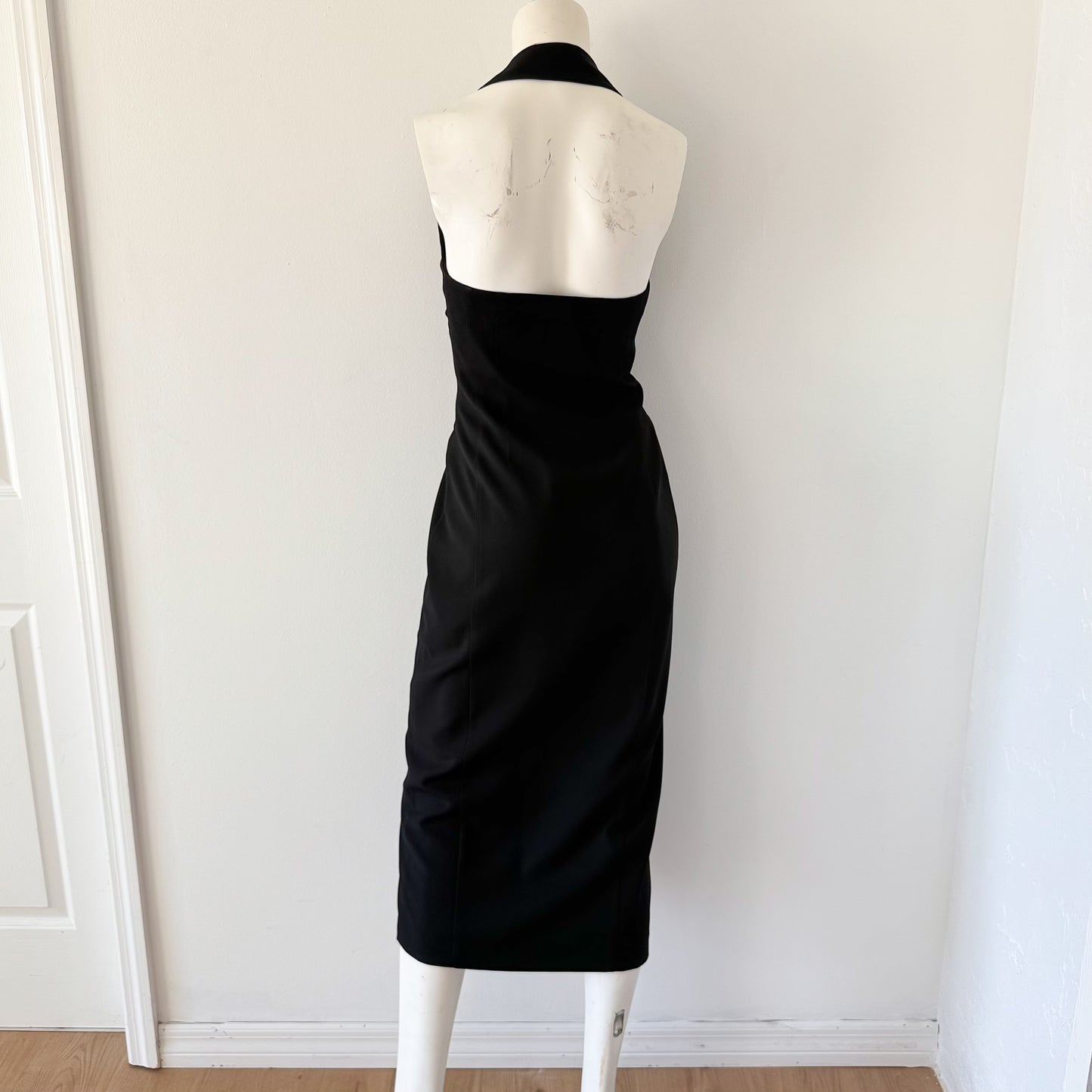 90's Guy Laroche Black Button Dress / SZ 2