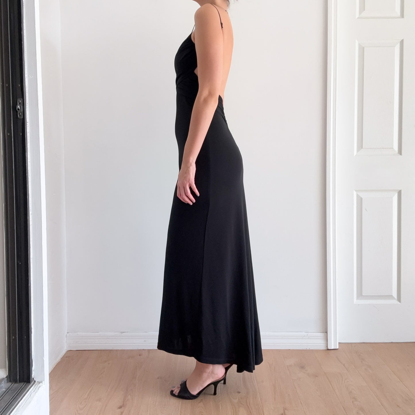 Y2K BCBG Black Backless Gown / SZ S