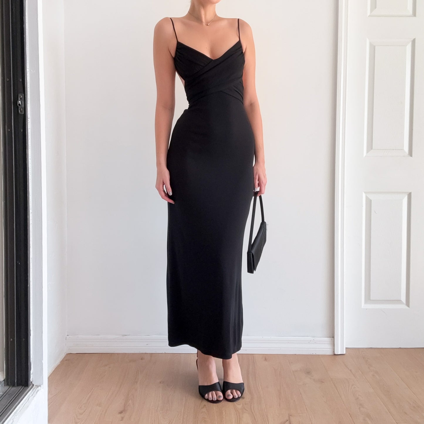 Y2K BCBG Black Backless Gown / SZ S
