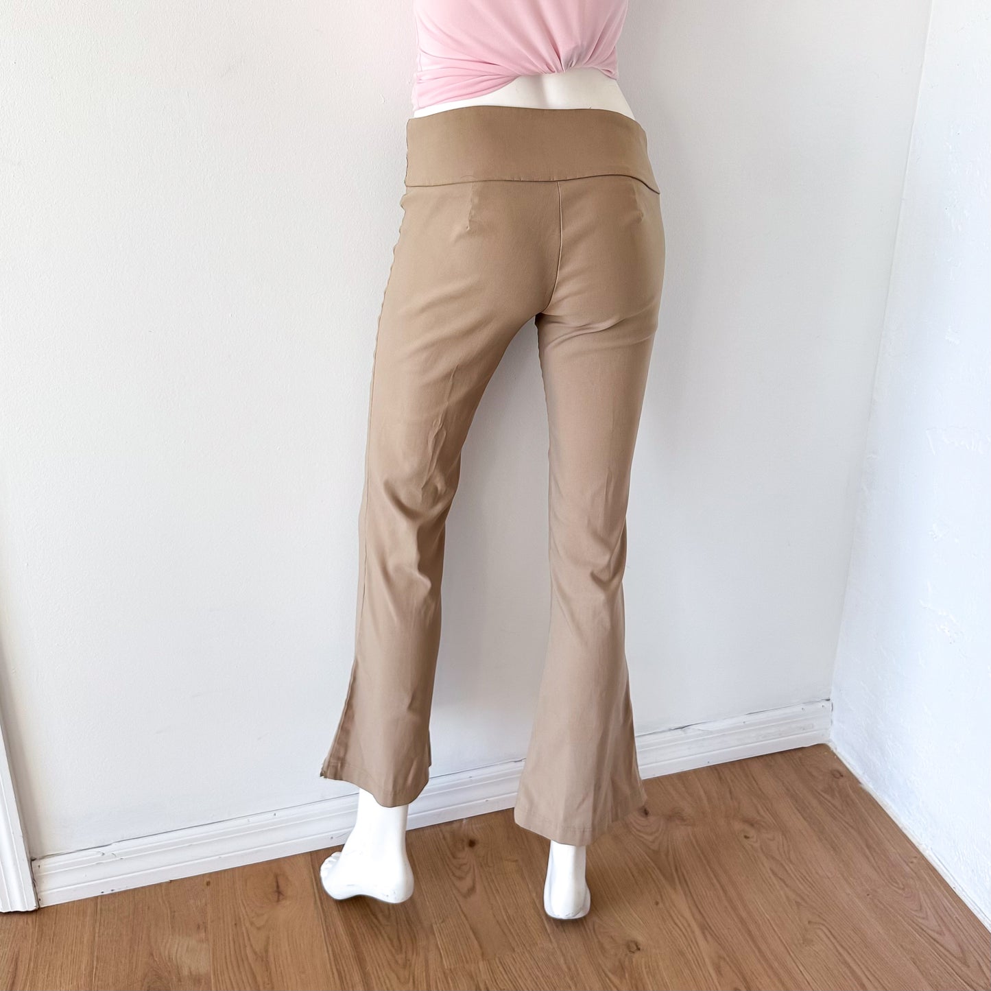 Y2K Tan Beaded Waist Pants / SZ S