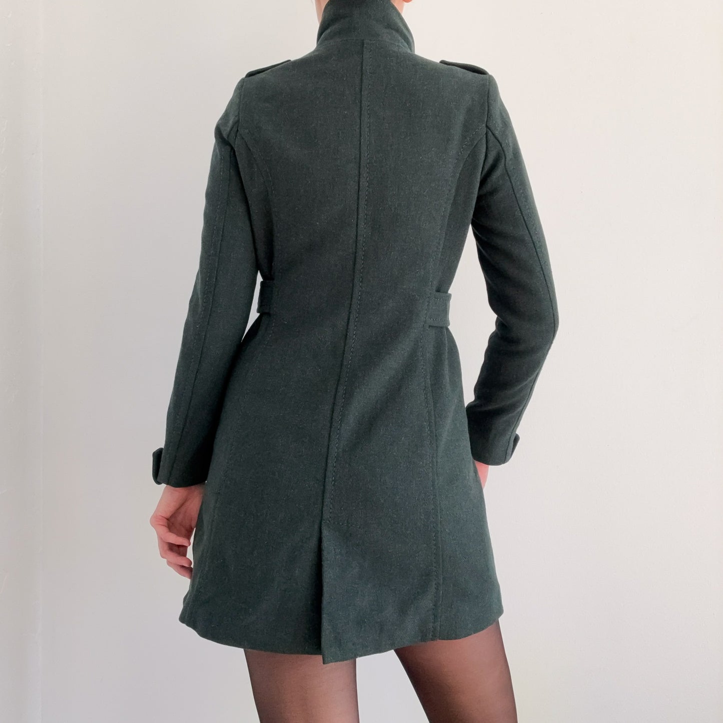 Y2K Forest Green Wool Coat / SZ 6