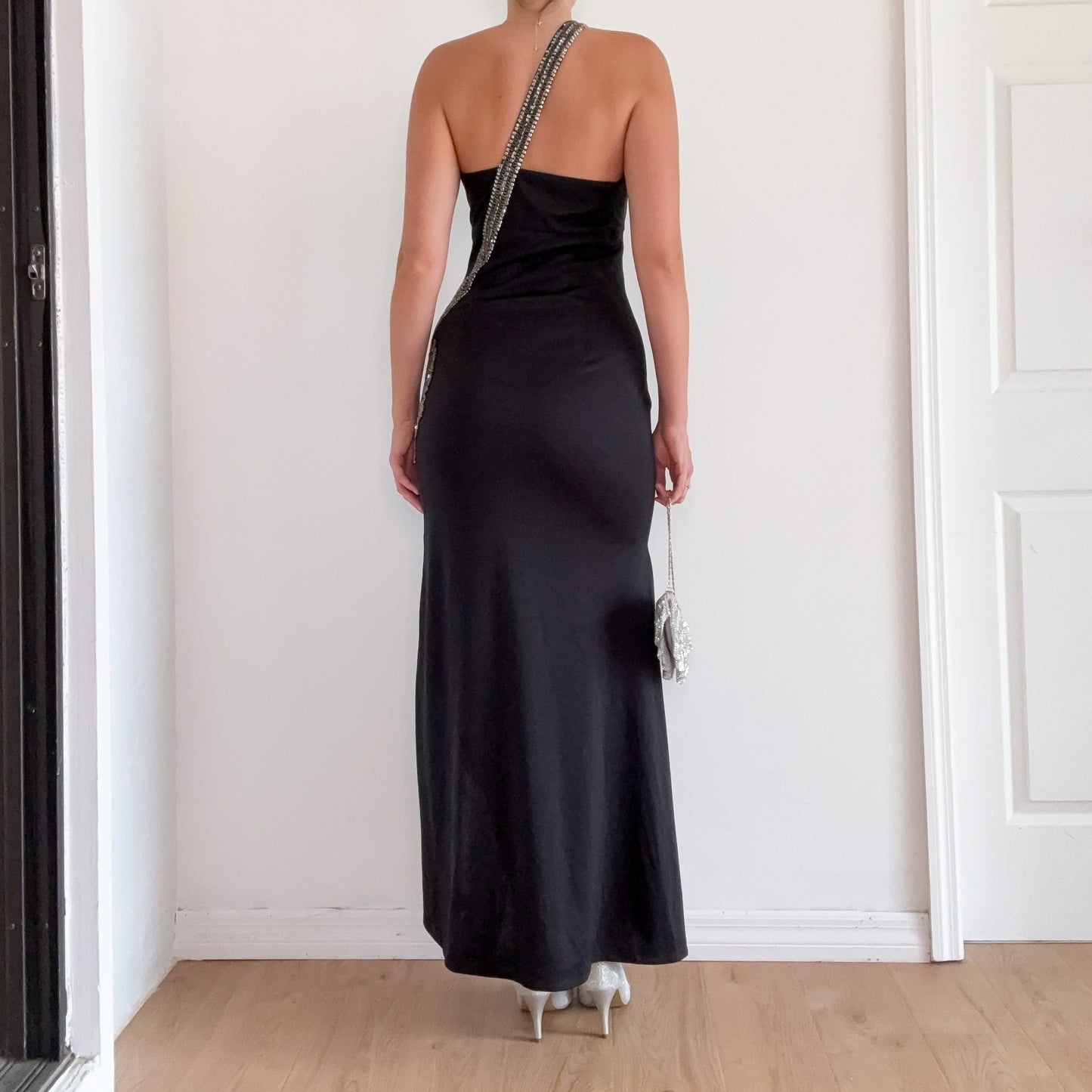 Y2K Morgan De Toi Black Sequin Gown / SZ M