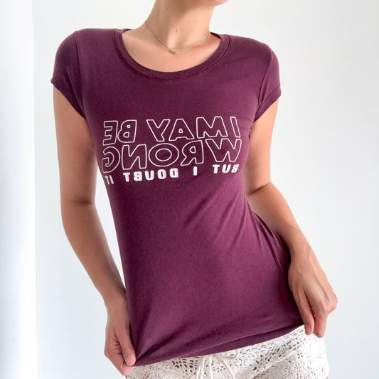 Y2K Maroon Graphic Tee / SZ S