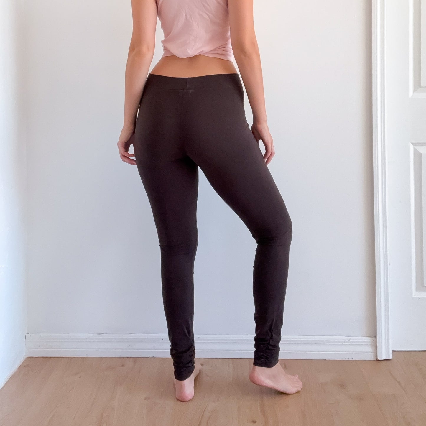 Y2K Brown Cotton Scrunch Leggings / SZ L