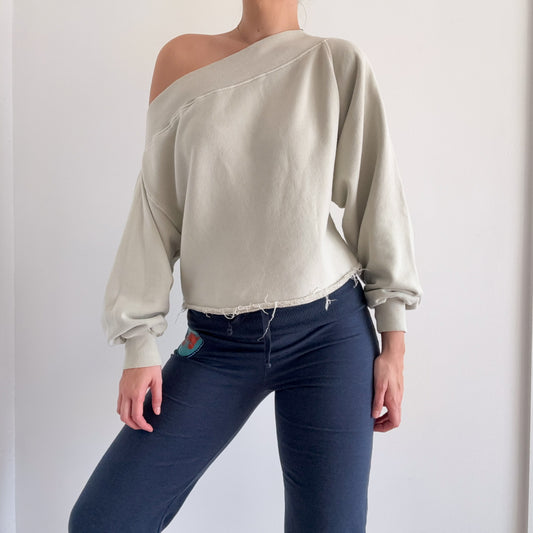Free People Off White Slouchy Sweatshirt / SZ S