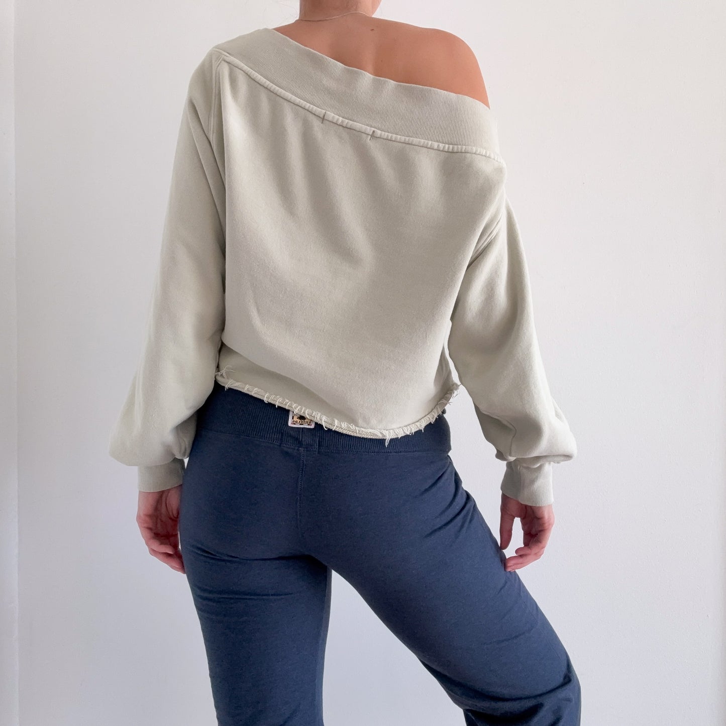 Free People Off White Slouchy Sweatshirt / SZ S