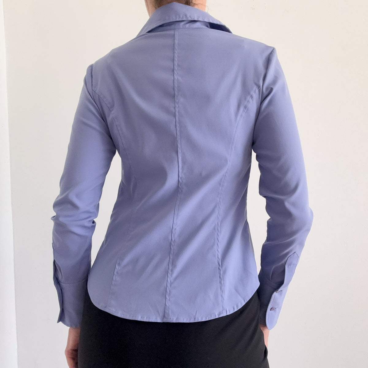 Y2K Periwinkle Button Up Blouse / SZ S