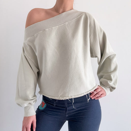 Free People Off White Slouchy Sweatshirt / SZ S