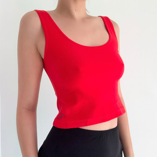 90's Express Red Cotton Crop Tank / SZ S-M