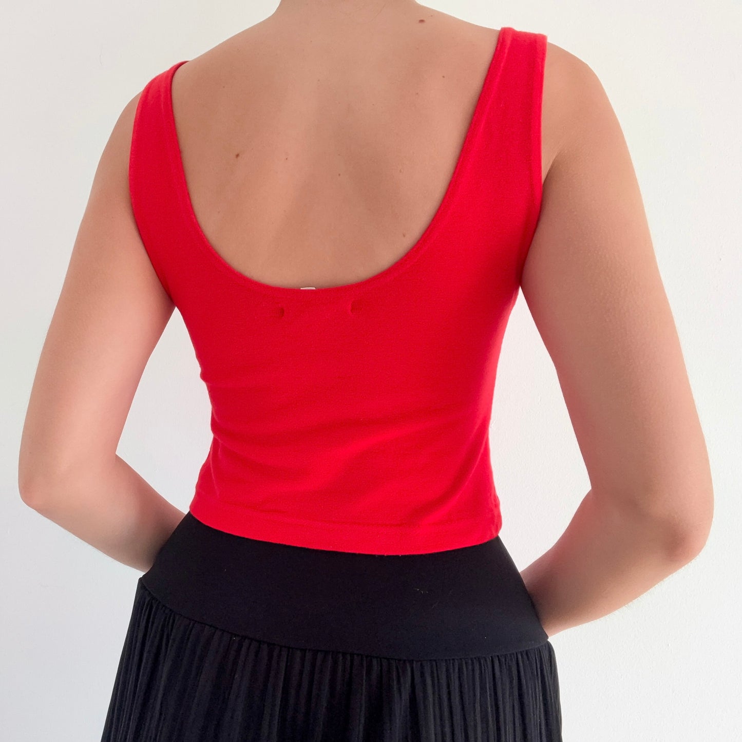 90's Express Red Cotton Crop Tank / SZ S-M