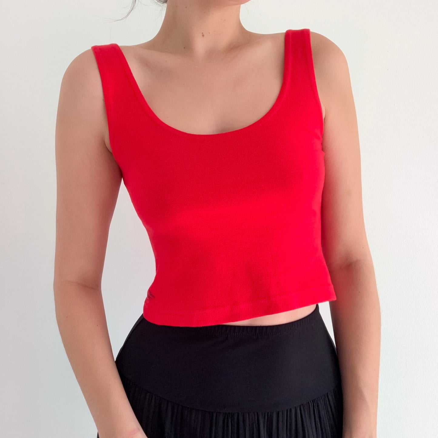 90's Express Red Cotton Crop Tank / SZ S-M