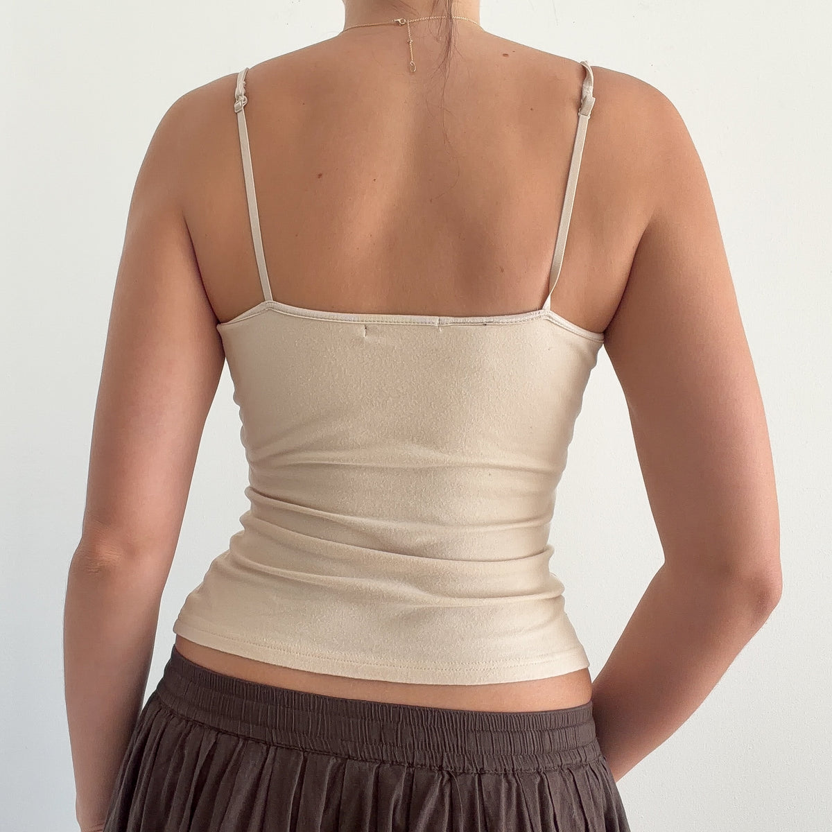 Y2K Cream Cami Tank / SZ M