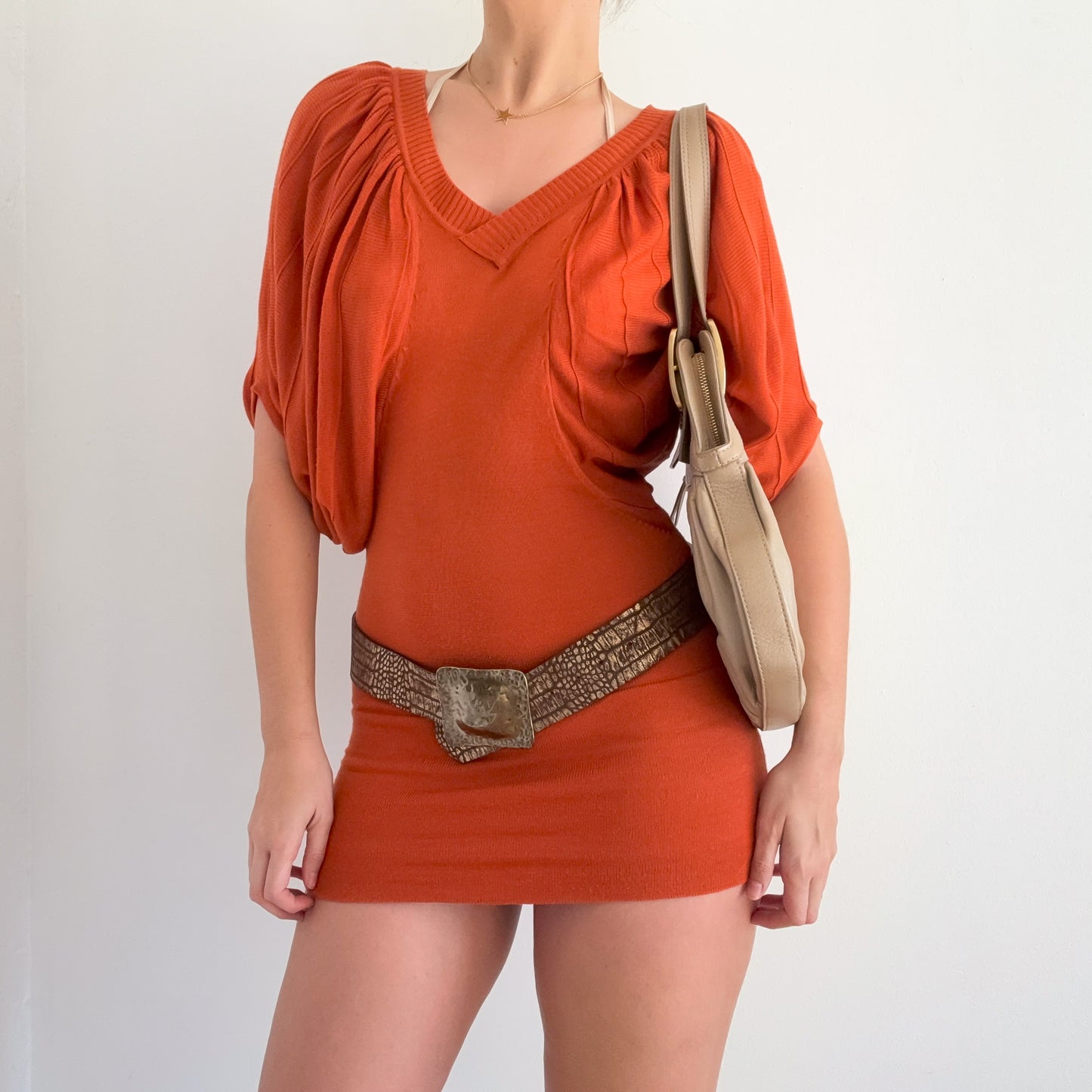 Y2K Chico's Metallic Leather Belt / SZ M-L