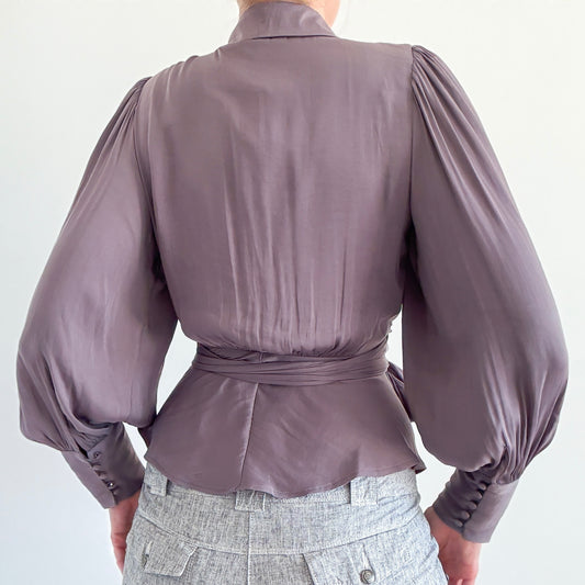 Banana Republic Wisteria Silky Wrap Top / SZ S