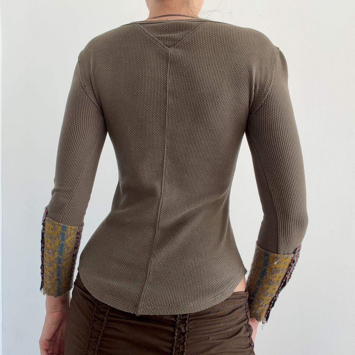 Free People Army Green Thermal Long Sleeve / SZ S/M