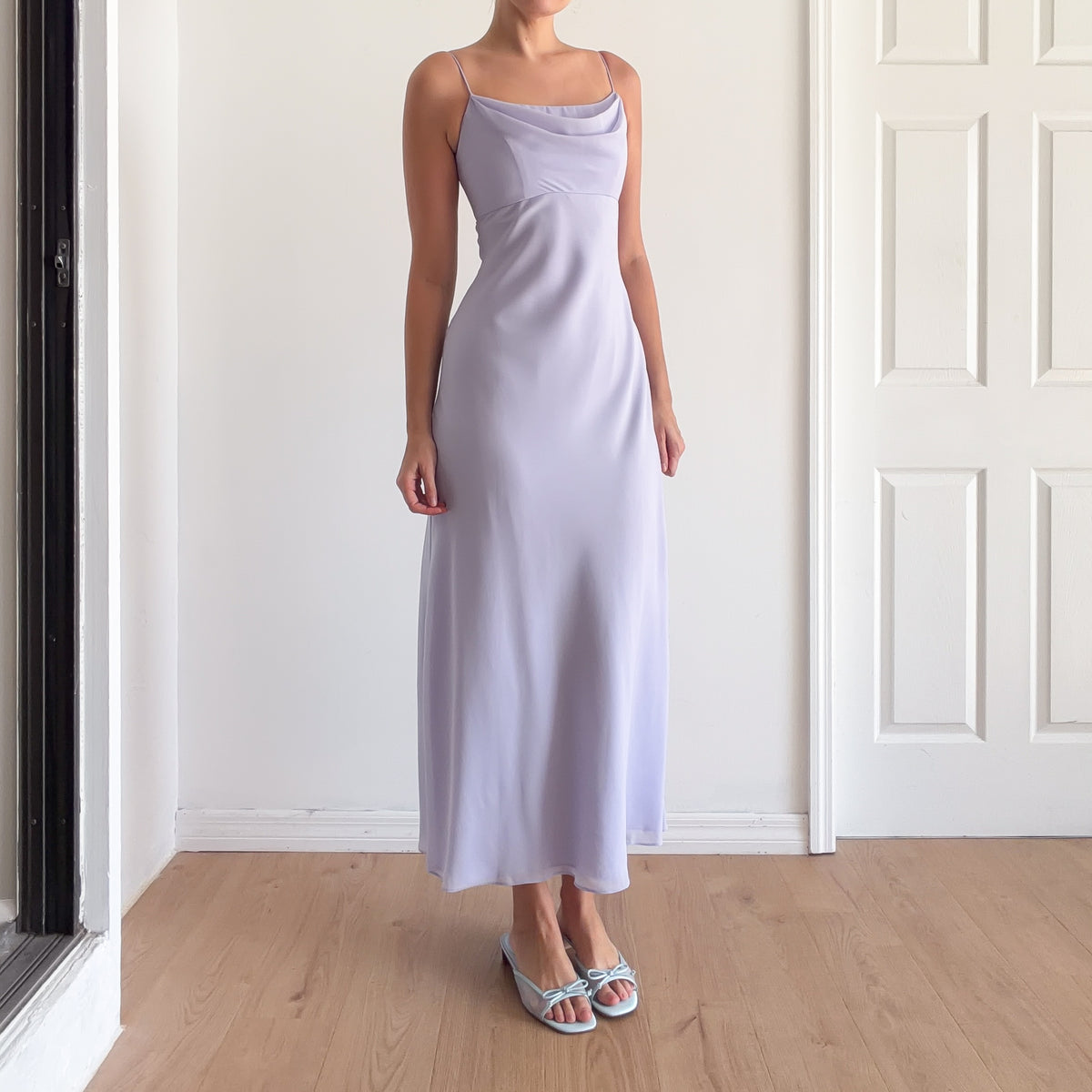 Y2K Lavender Chiffon Gown / SZ 2