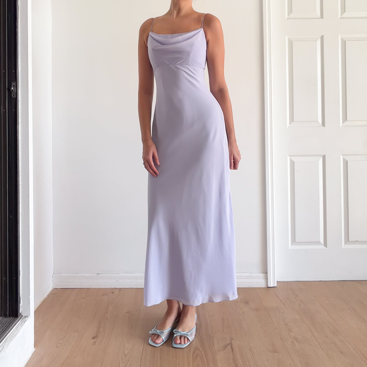 Y2K Lavender Chiffon Gown / SZ 2