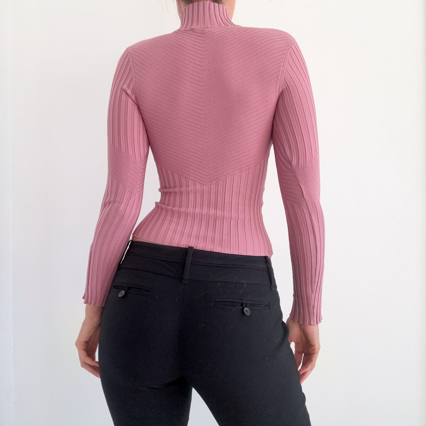 Y2K Bebe Orchid Pink Knit Zip Top / SZ XS-S