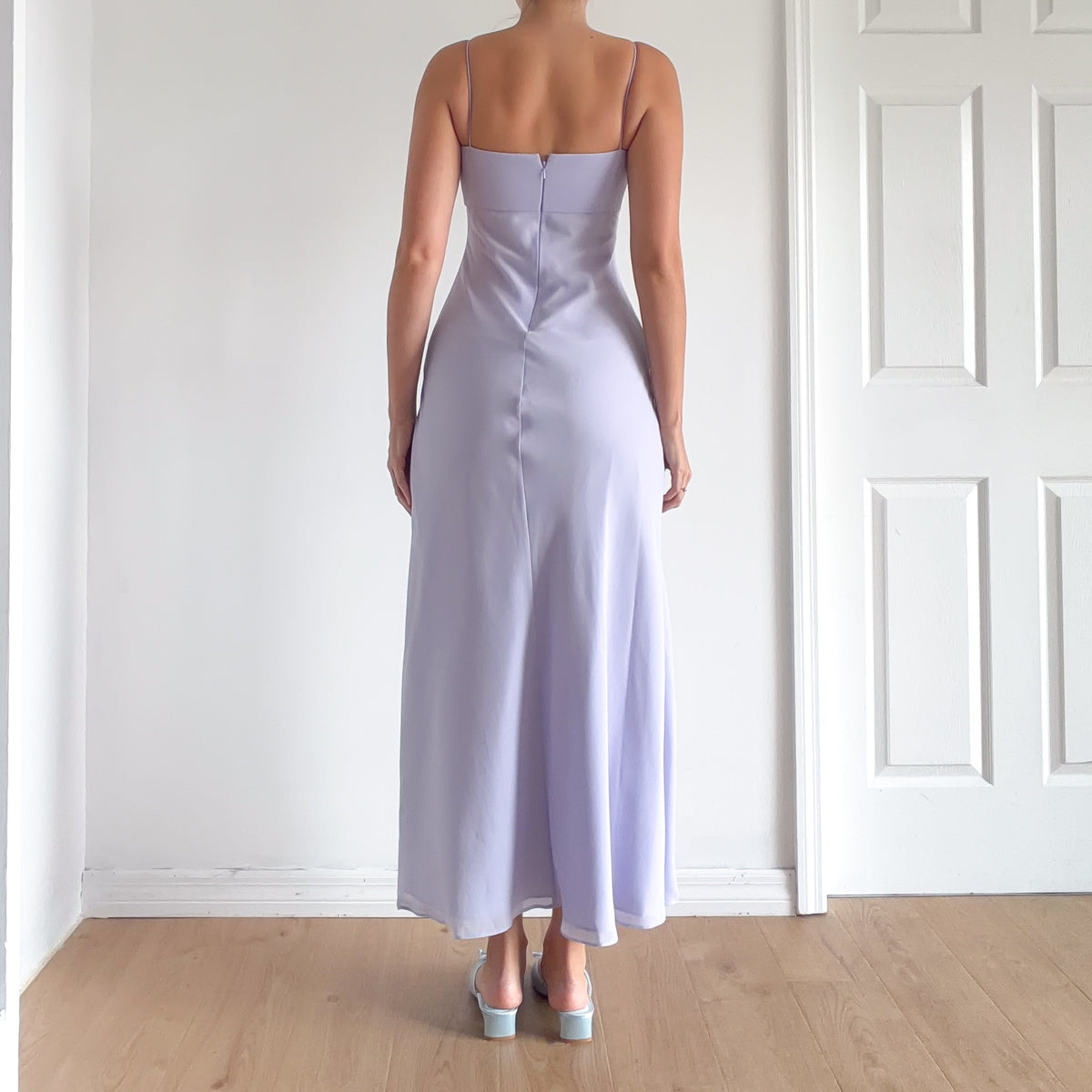 Y2K Lavender Chiffon Gown / SZ 2