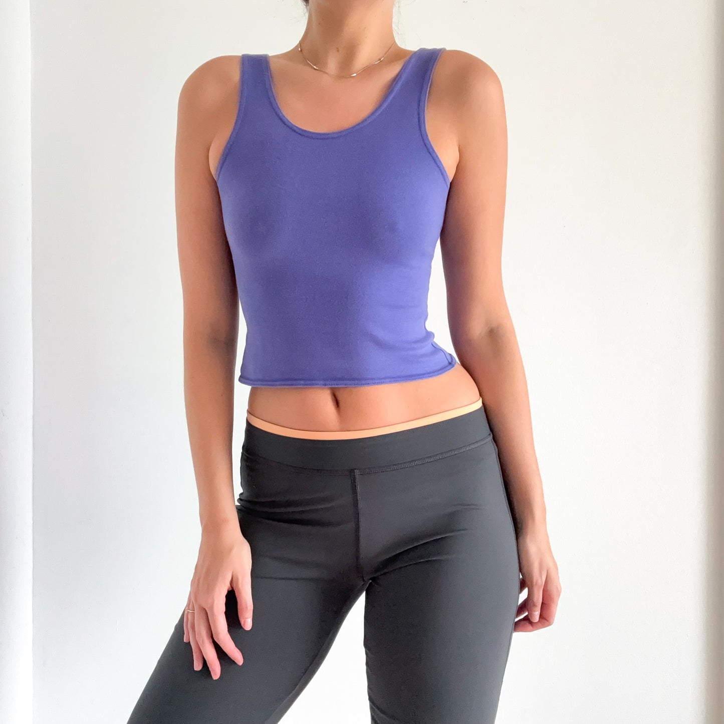 80's Purple Cropped Tank / SZ S-M