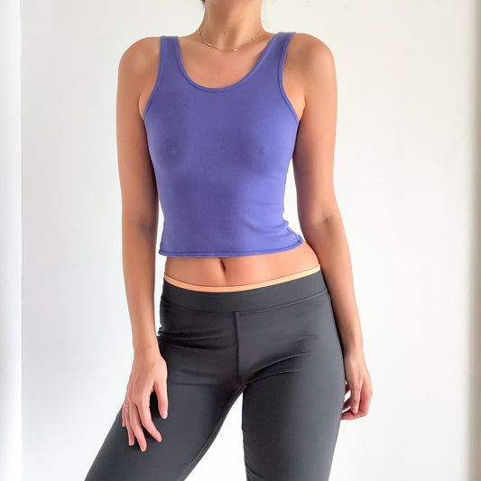 80's Purple Cropped Tank / SZ S-M