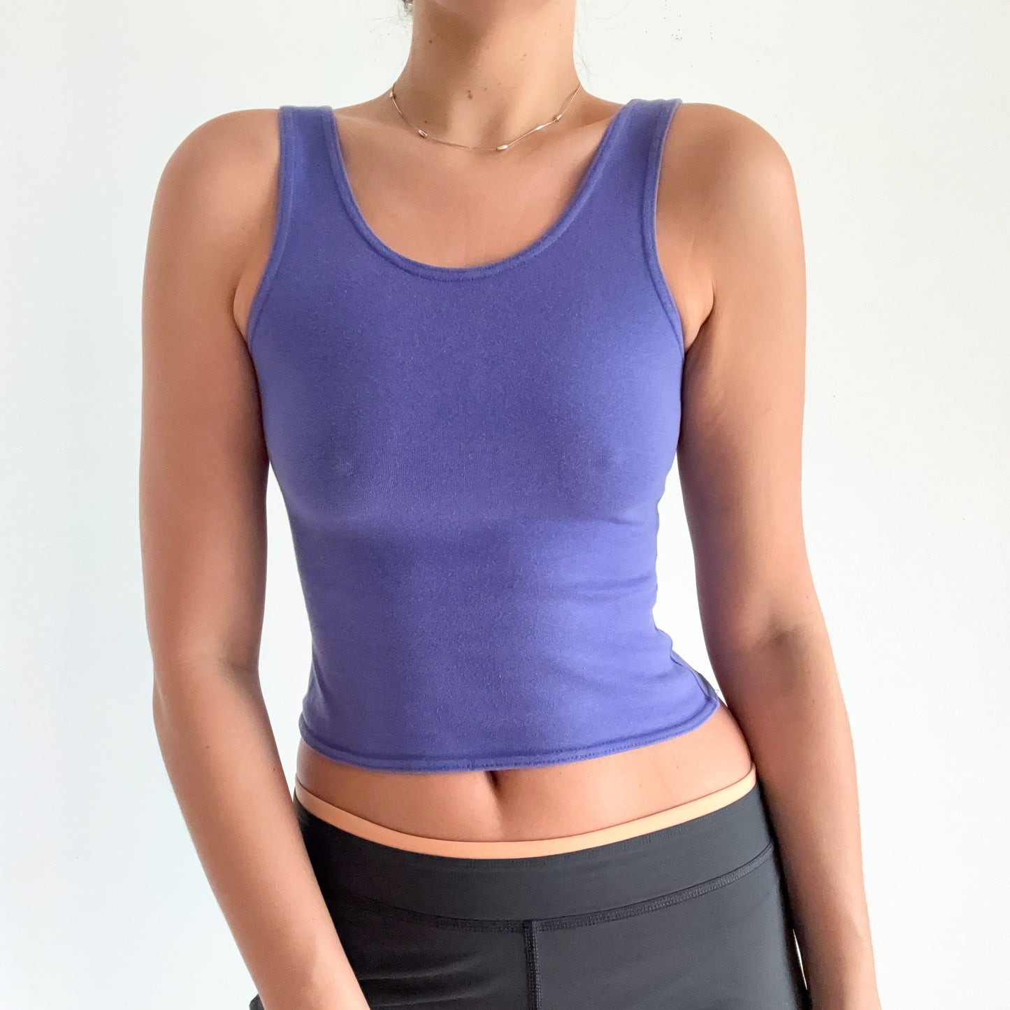 80's Purple Cropped Tank / SZ S-M