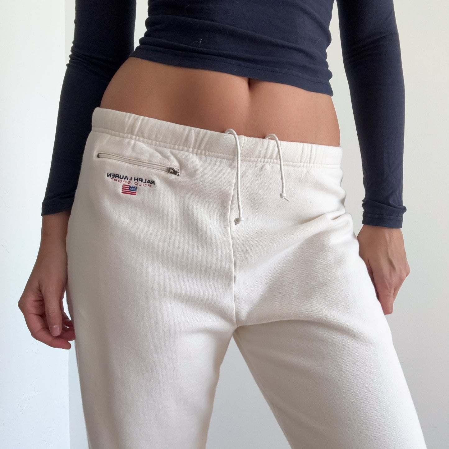 90's Ralph Lauren Cream Sweatpants / SZ M