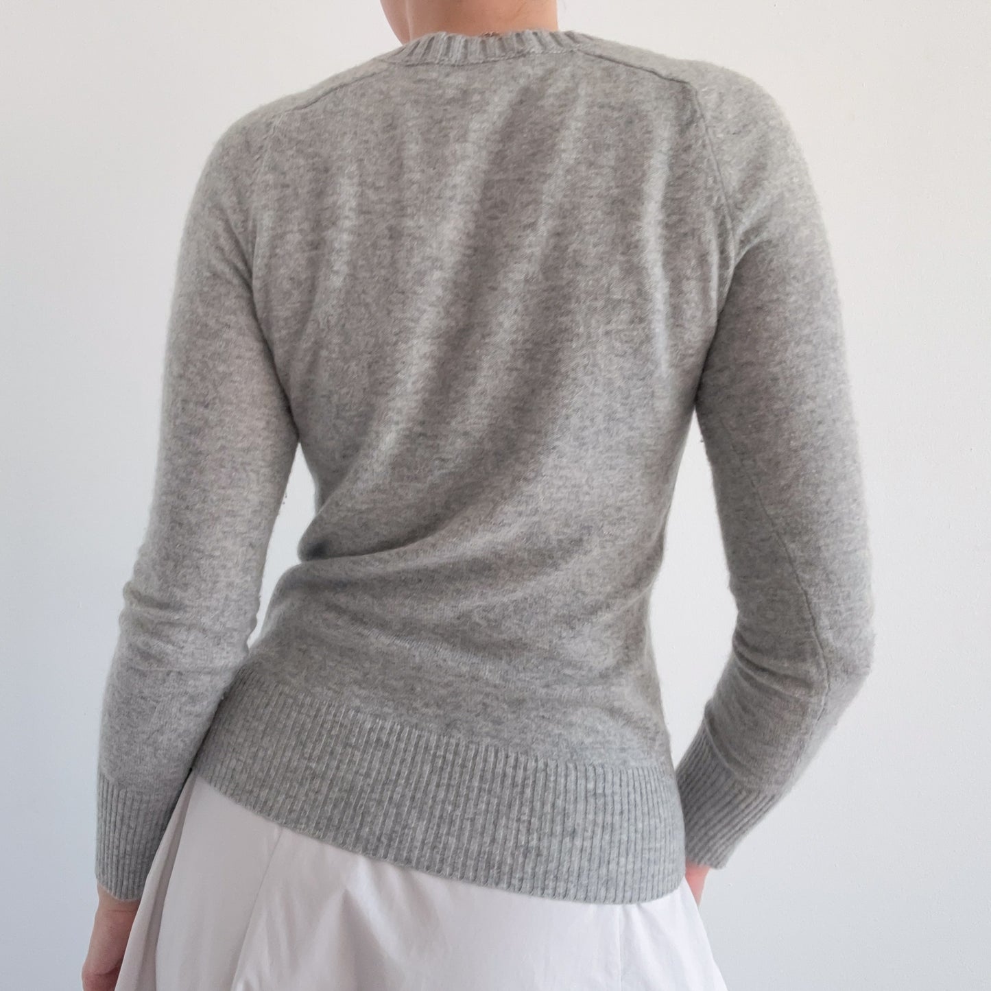 J.Crew Grey Wool Cashmere V-Neck / SZ XS/S
