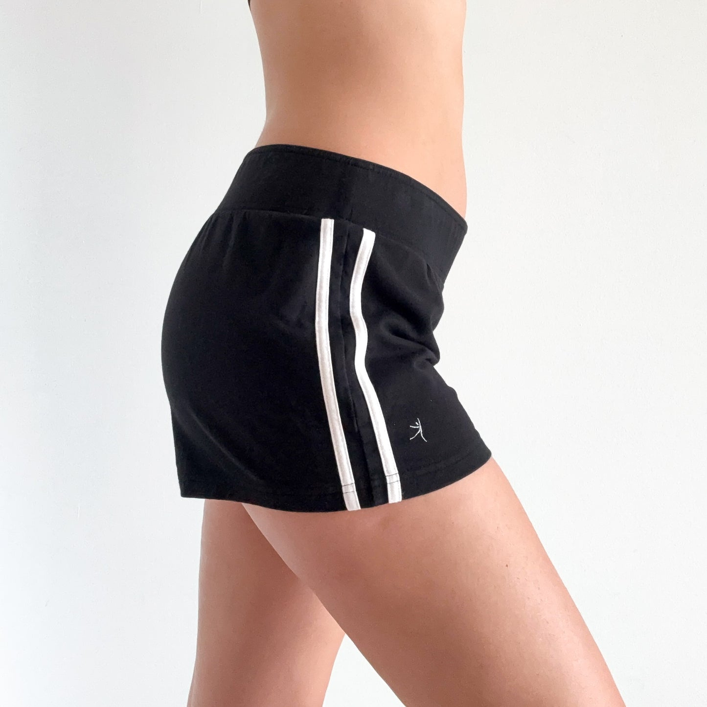 Y2K Black Cotton Workout Shorts / SZ L