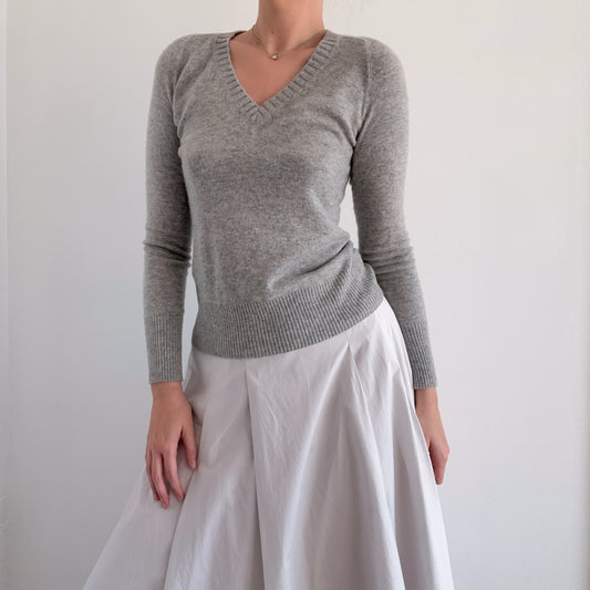 J.Crew Grey Wool Cashmere V-Neck / SZ XS/S