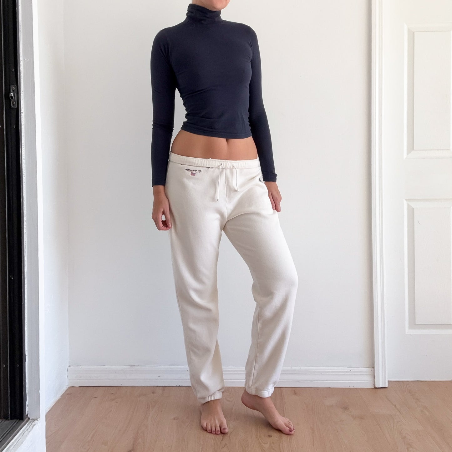 90's Ralph Lauren Cream Sweatpants / SZ M