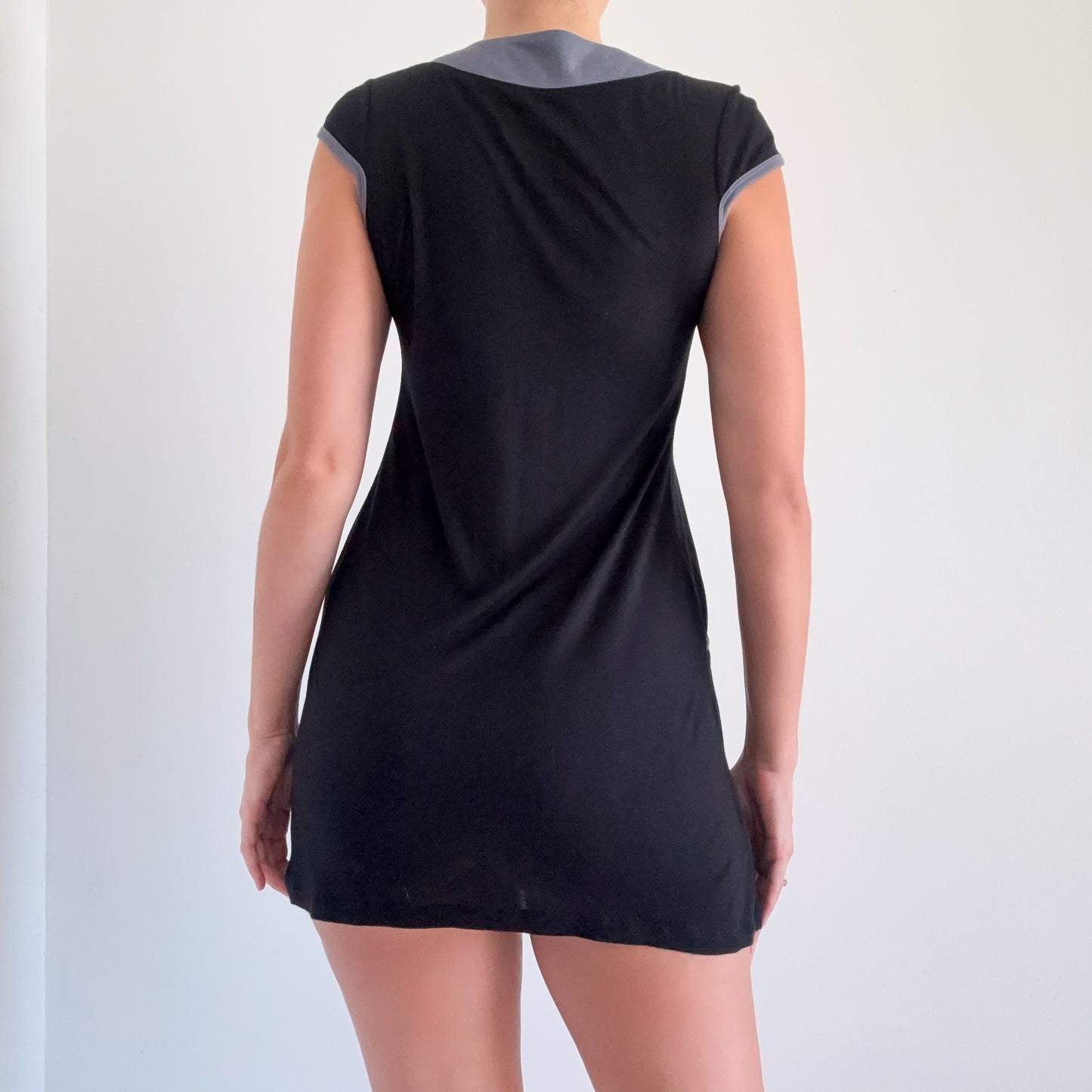 2010's Black & Stone Blue Mini Dress / SZ S