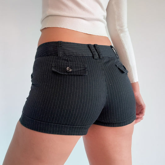 Y2K Candie's Black Pinstripe Shorts / SZ 6/8
