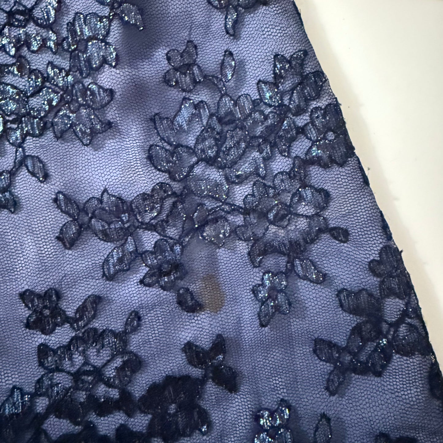 Y2K Black & Black Metallic Floral Dress / SZ 4/6