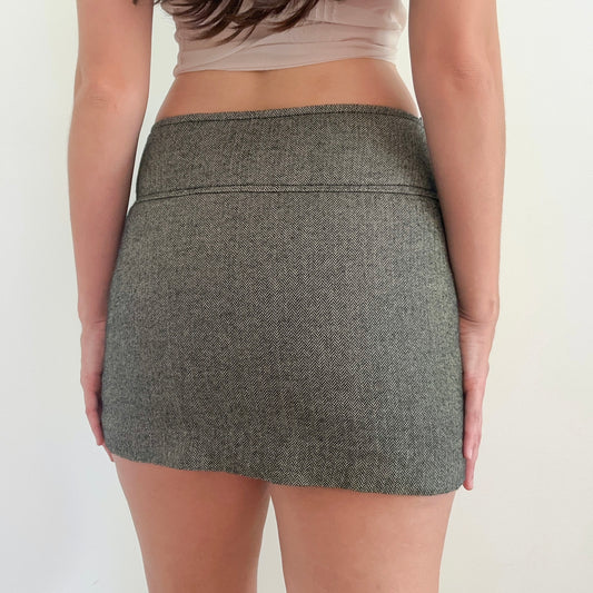 Y2K Tommy Jeans Herringbone Mini Skirt / SZ 4