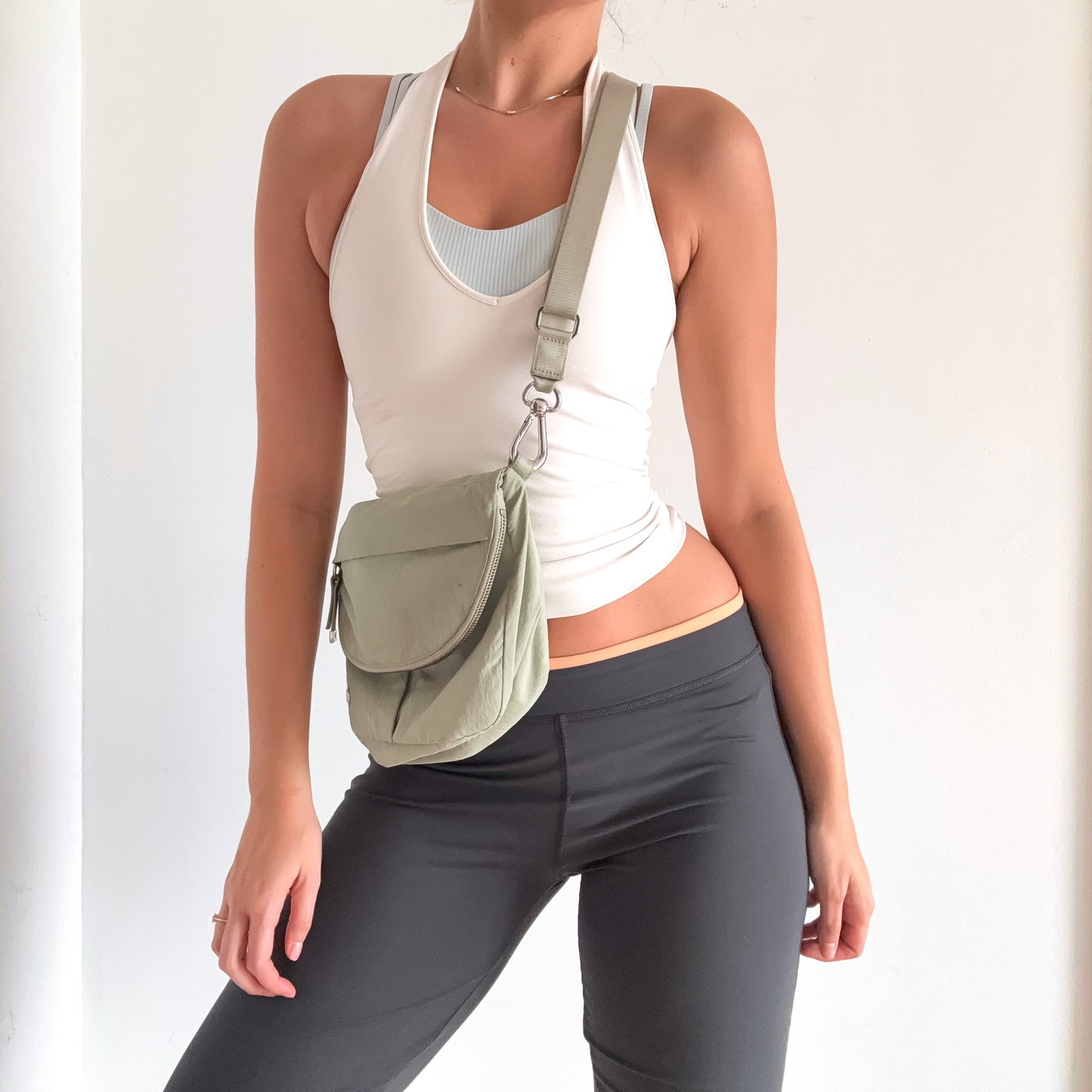LuluLemon Sage Green Crossbody Bag