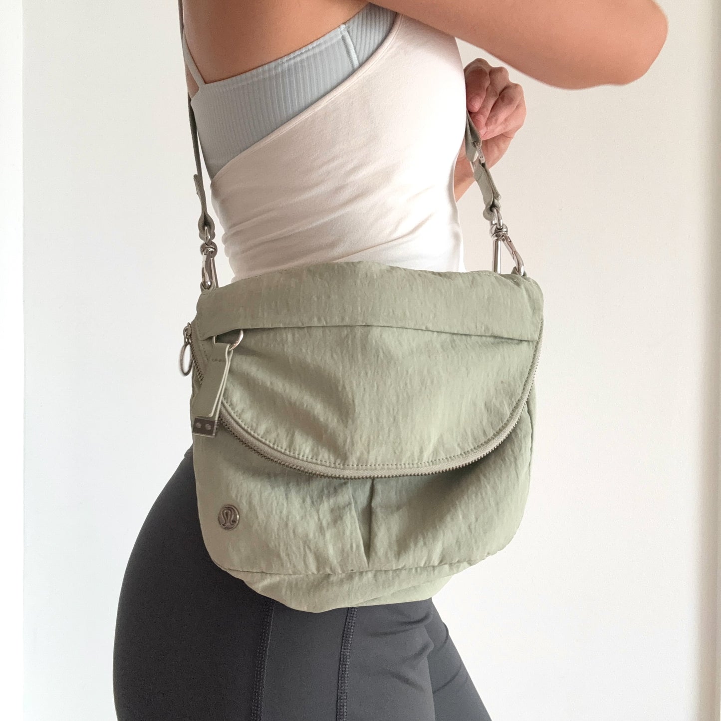 LuluLemon Sage Green Crossbody Bag