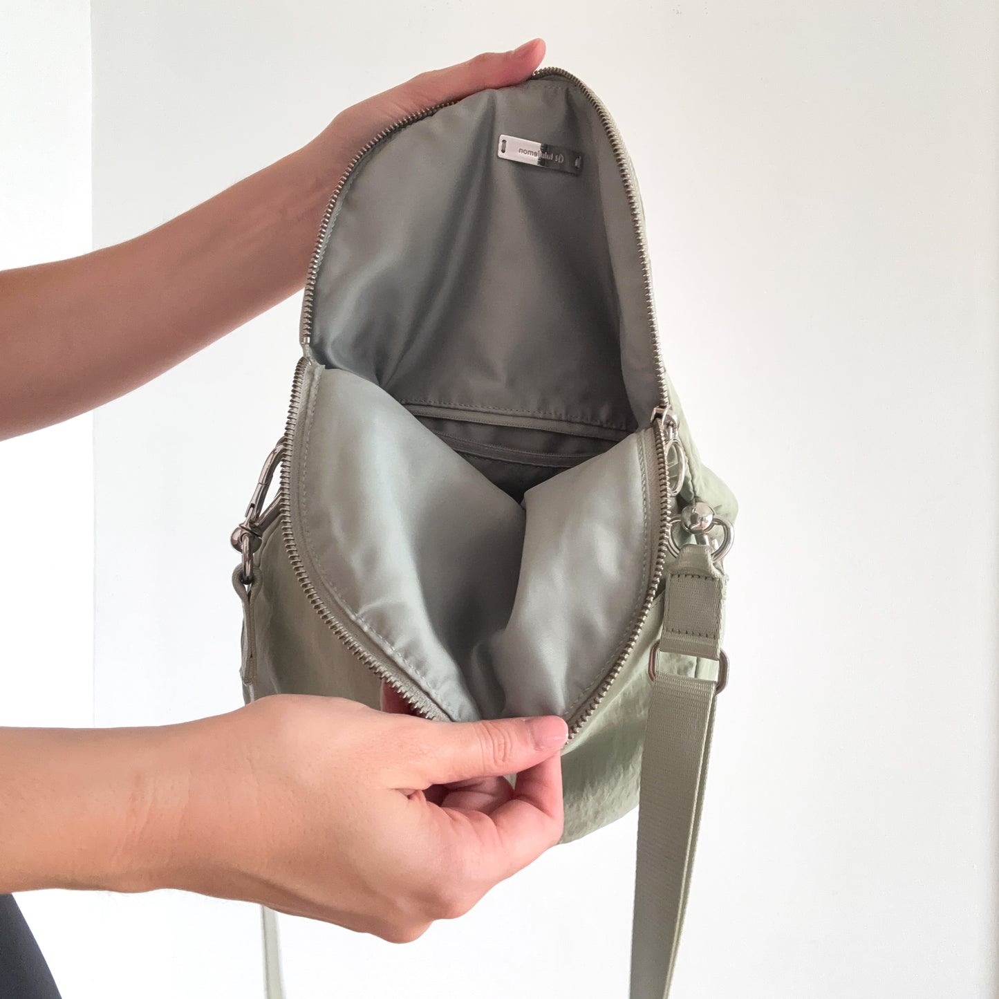 LuluLemon Sage Green Crossbody Bag