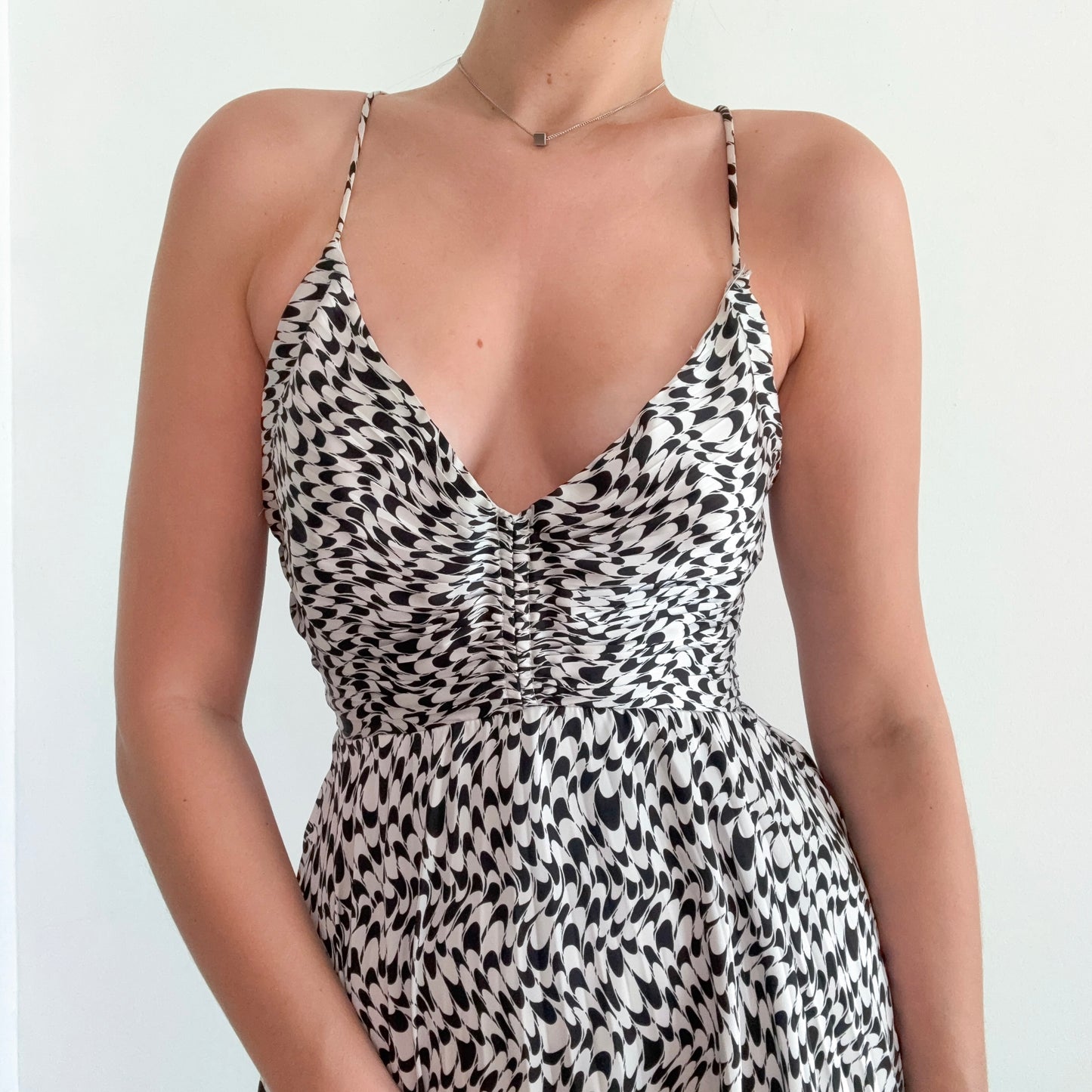 Contemporary B&W Swirl Dress / SZ M