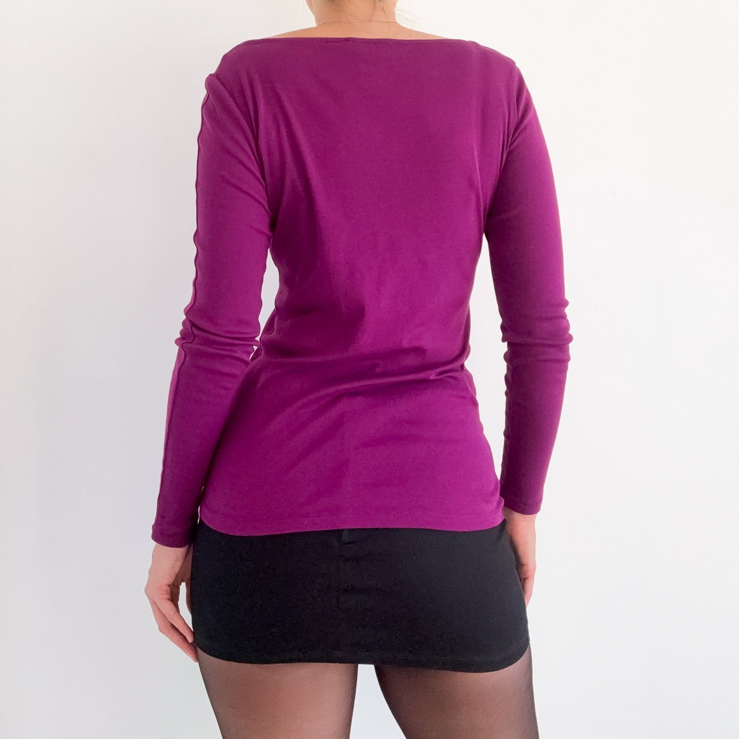 Y2K Sonia Rykiel Purple Bow Long Sleeve / SZ M