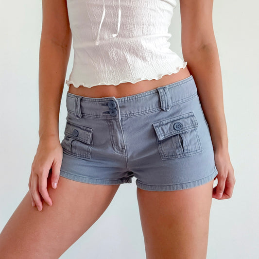 Y2K Faded Blue Pocket Shorts / SZ 8