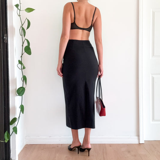 Y2K Esprit Black Maxi Skirt / SZ 6