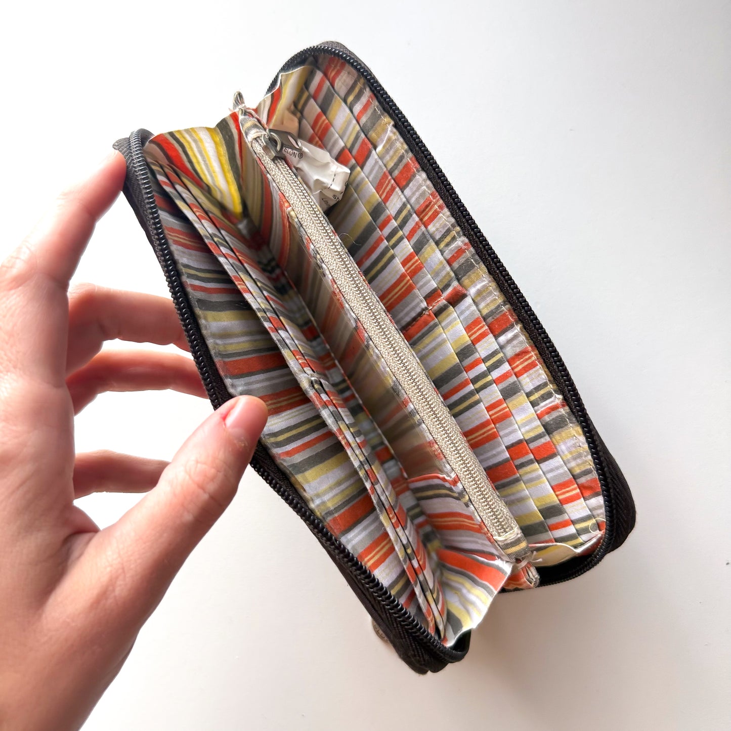 Y2K Brown Embroidered Wallet