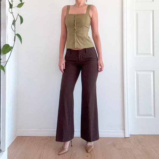 Y2K Trina Turk Brown Slacks / SZ 4/6