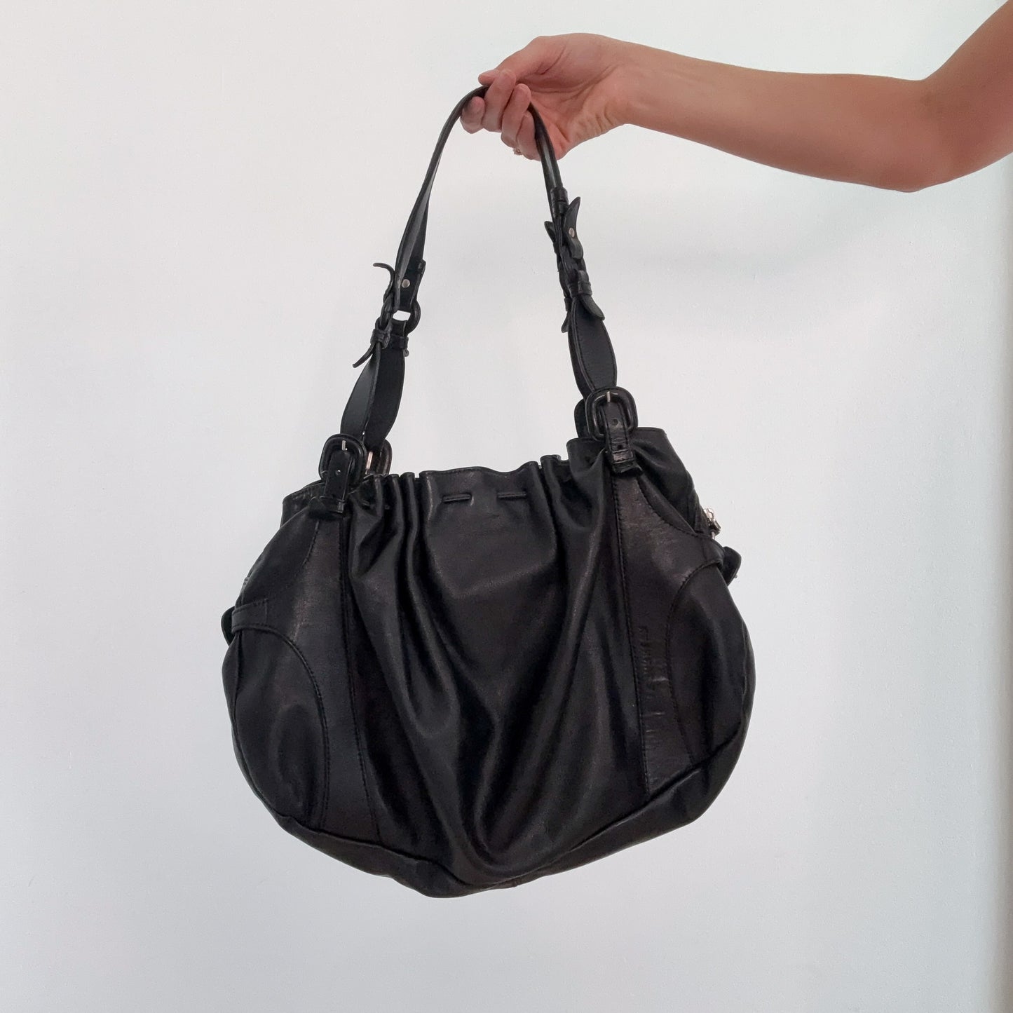 Y2K Le Tanneur Black Leather Bag