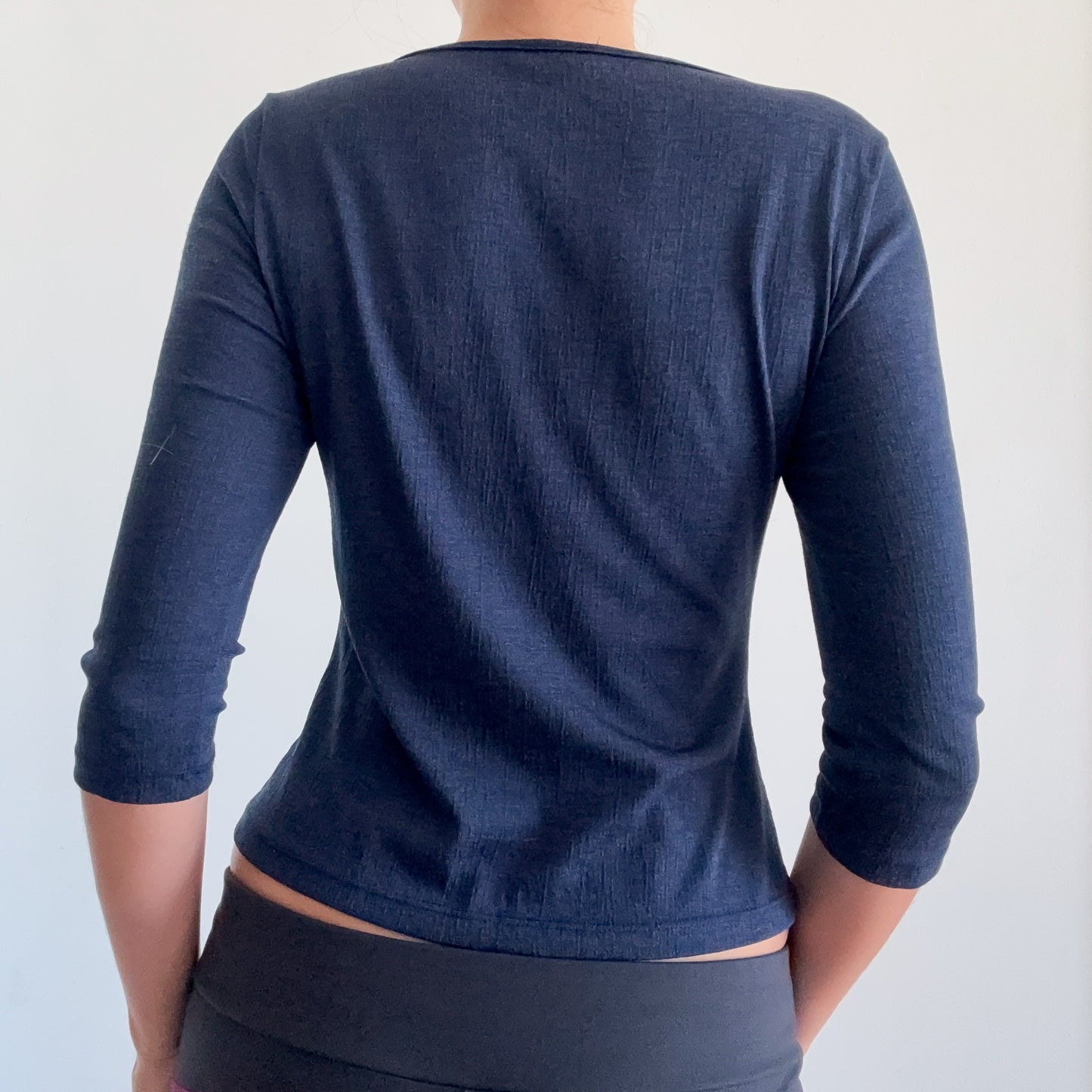 Y2K Blue 3/4 Sleeve Top / SZ S/M