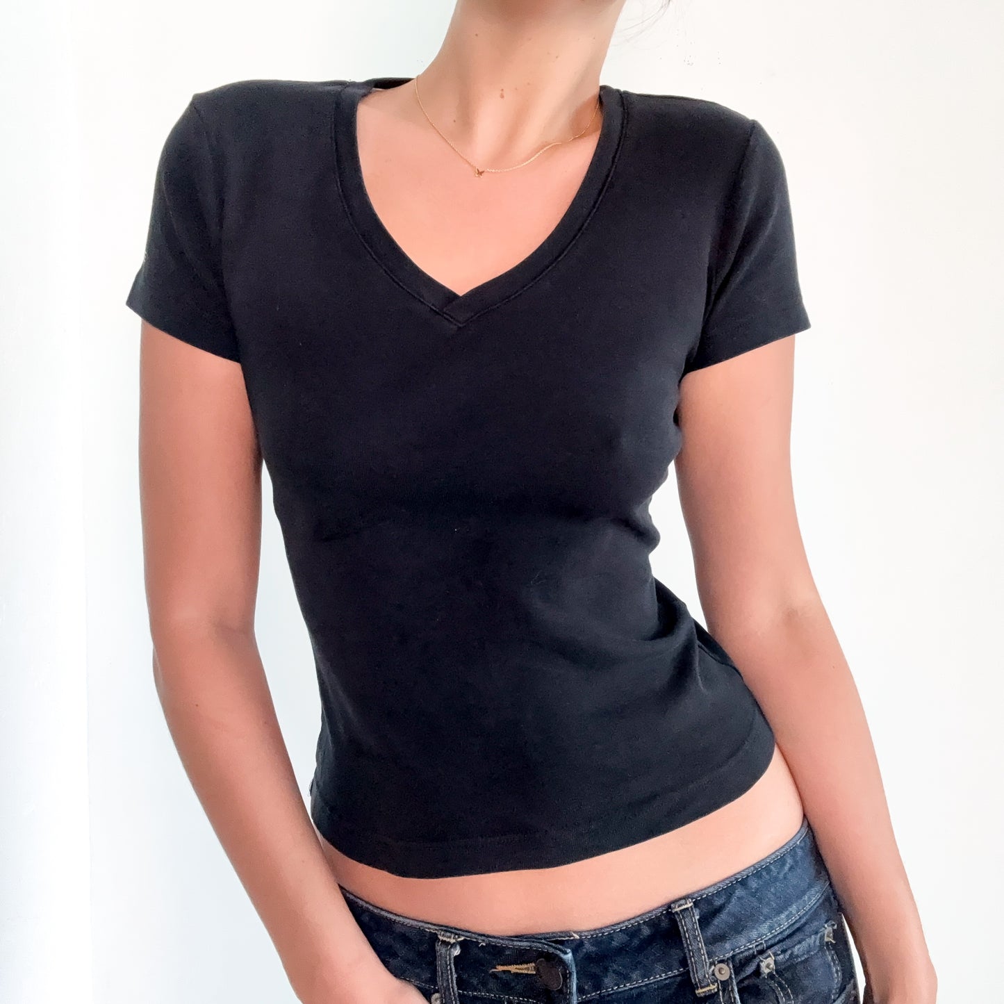 Y2K Esprit Black Cotton Tee / SZ XS/S