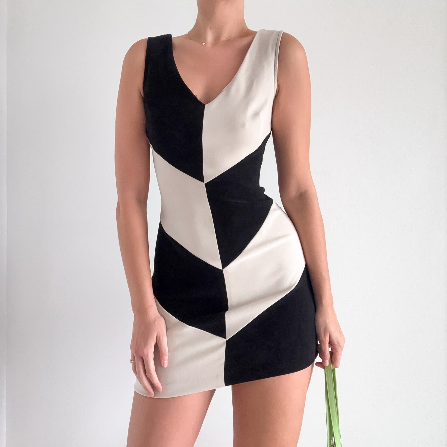 Y2K XOXO Black & Ivory Mini Dress / SZ S